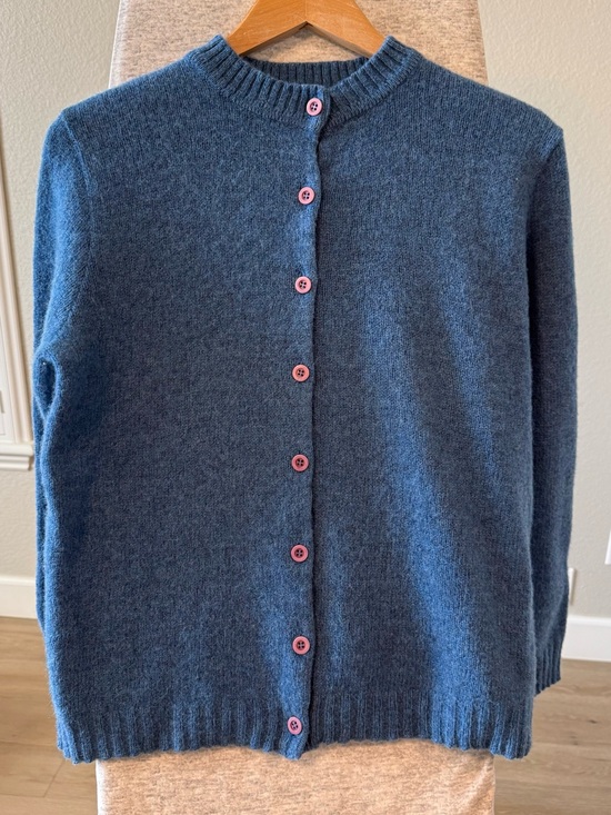 Pendleton Sweaters - Vintage Pendleton Wool Cardigan Women’s Size 40 Blue Pink Buttons Made in USA